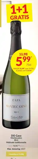 Intermarché DO Cava Montecasino Brut Méthode traditionnelle aanbieding