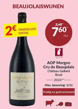 Intermarché Aop morgan cru du beaujolais chateau gaillard rood aanbieding