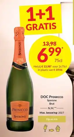 Intermarché Doc prosecco sperone brut aanbieding