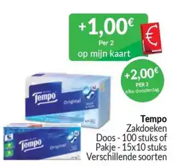 Intermarché Tempo zakdoeken aanbieding