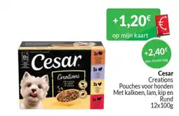 Intermarché Cesar creations pouches voor honden aanbieding