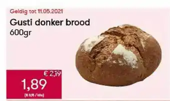 Peltri Gusti Donker Brood 600gr aanbieding