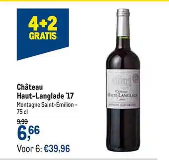 Makro Chateau Haut-langlade '17 Montagne Saint-emilion aanbieding