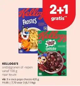 Spar Kellogg's ontbijtgranen of -repen aanbieding