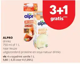 Spar Alpro drinks aanbieding