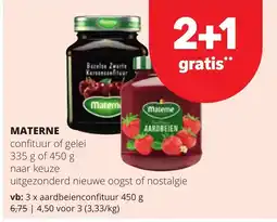 Spar Materne confituur of geleï aanbieding