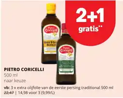 Spar pietro coricelli extra olijfolie aanbieding