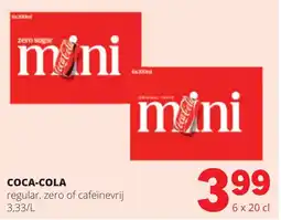 Spar Coca-Cola mini aanbieding