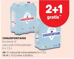 Spar Chaudfontaine bruised of natuurlijk mineraalwater aanbieding