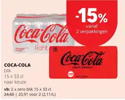 Spar Coca-Cola blik aanbieding