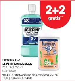 Spar Listerine of Le Petit Marseillais aanbieding