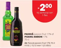 Spar Passoa passion fruit aanbieding