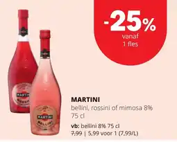 Spar martini bellini rossini mimosa aanbieding