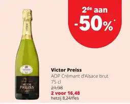 Spar Victor Preiss AOP Crémant d'Alsace brut aanbieding
