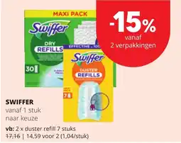 Spar Swiffer duster refill aanbieding