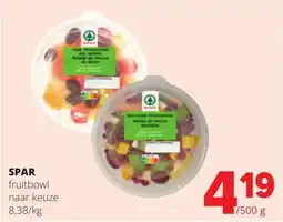 Spar fruitbowl naar keuze aanbieding