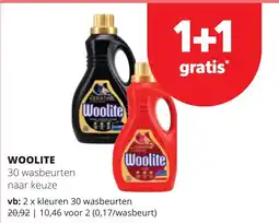 Spar Woolite 30 wasbeurten aanbieding
