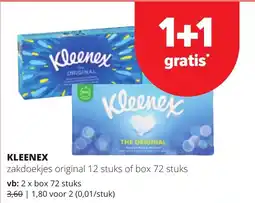 Spar Kleenex zakdoekjes original aanbieding