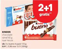 Spar Kinder chocolade aanbieding