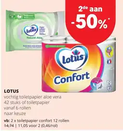 Spar lotus vochtig toiletpapier aloe vera aanbieding
