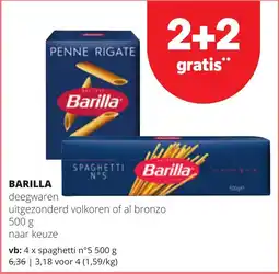 Spar Barilla deegwaren aanbieding