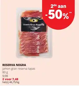 Spar reserva negra jamon gran reserva tapas aanbieding