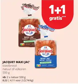 Spar Jacquet maxi jac' toastbrood aanbieding