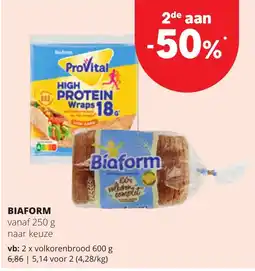 Spar Biaform volkorenbrood aanbieding
