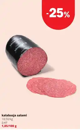 Spar kalabasja salami aanbieding