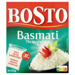 Albert Heijn Bosto Basmati 4x125g BEL aanbieding