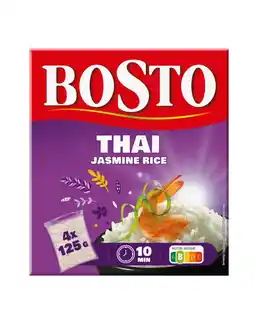 Albert Heijn Bosto Thai jasmin rice 4x125g BEL aanbieding