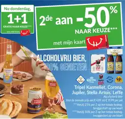 Intermarché Tripel Karmeliet, Corona, Jupiler, Stella Artois, Leffe aanbieding