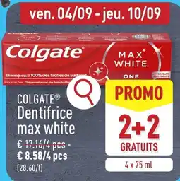 ALDI Colgate dentifrice max white aanbieding