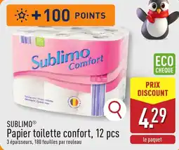 ALDI Sublimo papier toilette confort aanbieding