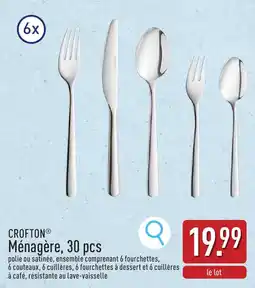 ALDI Crofton ménagère, 30 pcs aanbieding