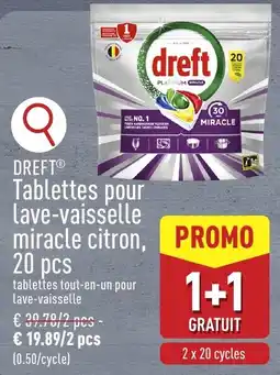 ALDI Dreft tablettes pour lave-vaisselle miracle citron aanbieding