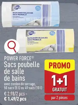 ALDI Power Force Sacs poubelle de salle de bains aanbieding