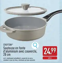 ALDI Sauteuse en fonte d'aluminium avec couvercle aanbieding
