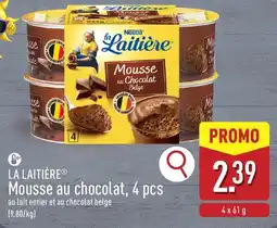 ALDI la laitière mousse au chocolat aanbieding