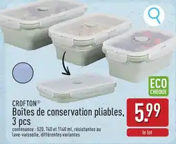 ALDI Boîtes de conservation pliables aanbieding