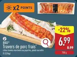 ALDI BBQ Travers de Porc Frais aanbieding