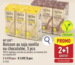 ALDI Boisson au soja vanille ou chocolatée aanbieding