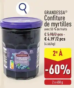 ALDI Confiture de myrtilles aanbieding