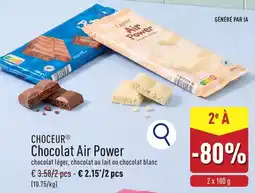 ALDI Chocheur chocolat air power aanbieding