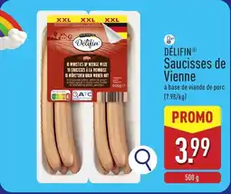 ALDI Delifin Saucisses De Vienne aanbieding