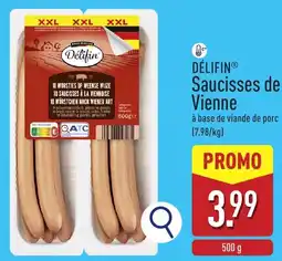 ALDI Delifin saucisses de vienne aanbieding