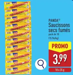ALDI Panda saucissons secs fumés aanbieding