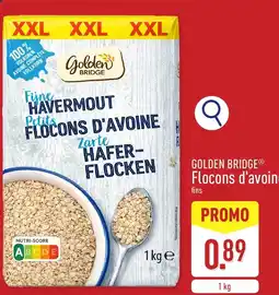 ALDI Golden Bridge flocons d'avoine fins aanbieding