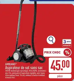 ALDI Aspirateur de sol sans sac aanbieding