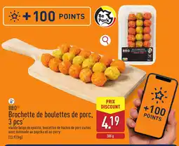 ALDI BBQ Brochette de Boulettes de Porc aanbieding